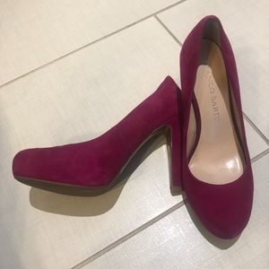 Franco Sarto Fuchsia Suede Heels